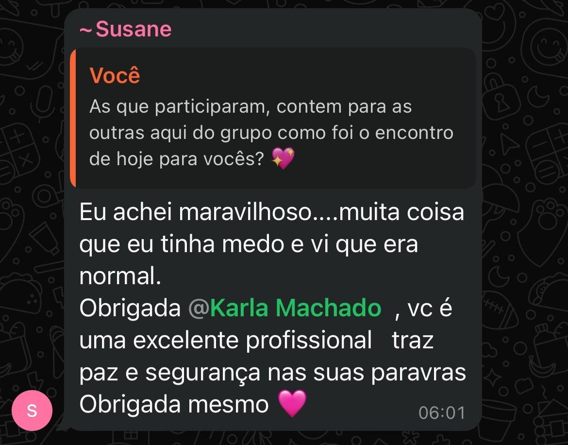 Depoimento de membro da Comunidade